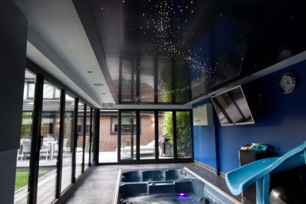 swimming pool starry ceiling